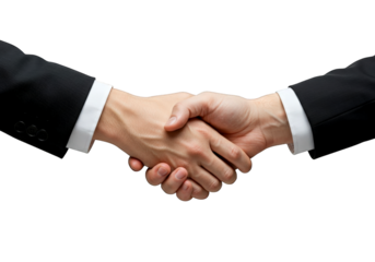 Handshake isolated on transparent background