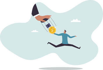 financial control and monitoring concept of taxes.business concept.flat character.