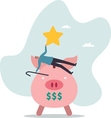 Obraz premium Pension plan for senior retiree, retirement savings fund, IRA, Roth or 401K, wealth management for elderly.business concept.flat character.