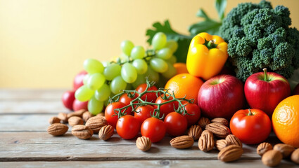 Healthy Food: Fresh Fruits Vegetables