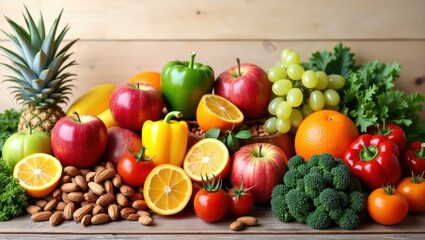 Healthy Food: Fresh Fruits Vegetables
