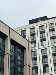 Modern building facade with sleek architectural design.