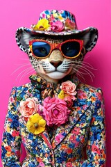 Fototapeta premium Fashionable spirit animal with modern vibrant style