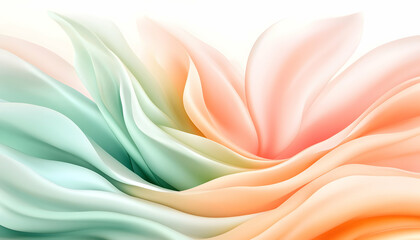 Obraz premium Pastel Flower Swirl Abstract art, calming design, website background, phone wallpaper