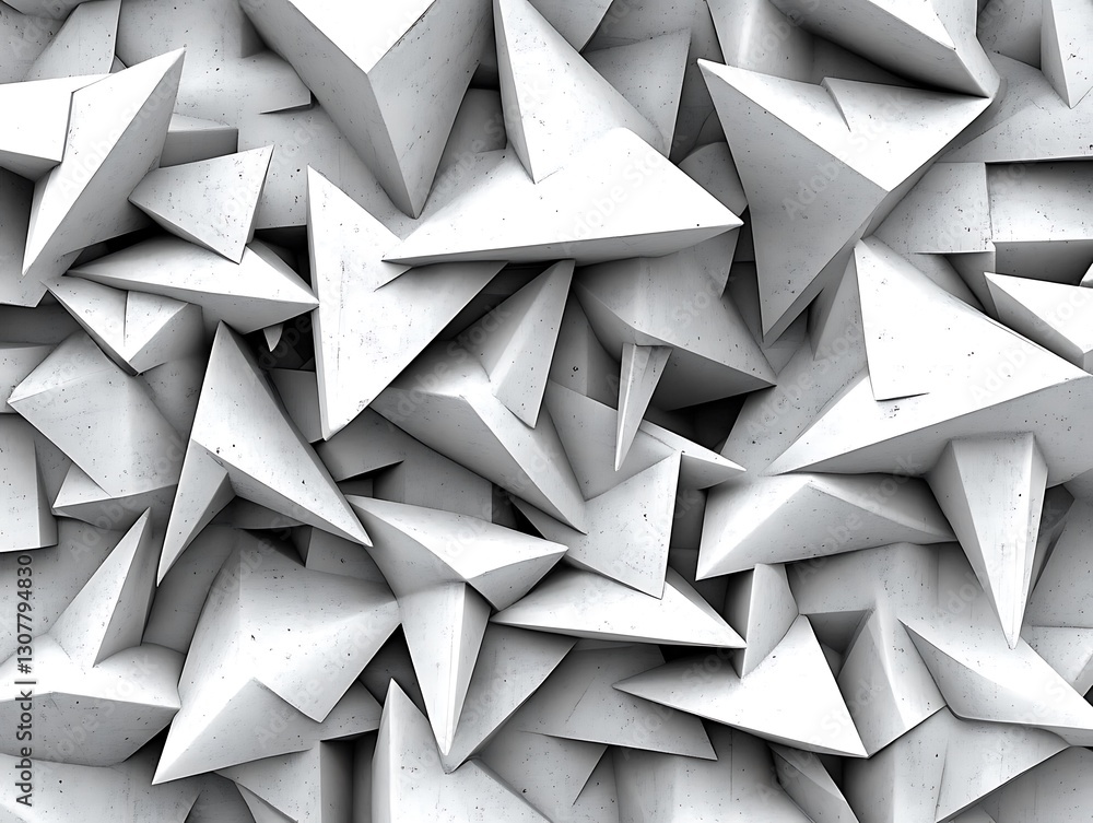 Poster concrete shards abstract backdrop, geometric angular facets design idea