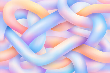 Pastel tubes intertwine, creating an abstract background ideal for website design or print media