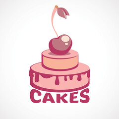 Birthday Cake icon symbol vector illustration isolated on white background