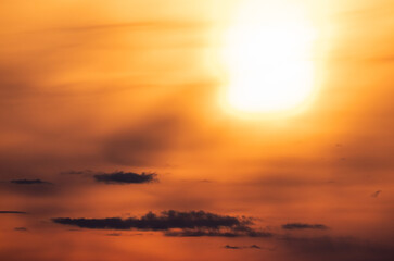 A stunning view of a golden sunset, capturing the vibrant hues of the sky