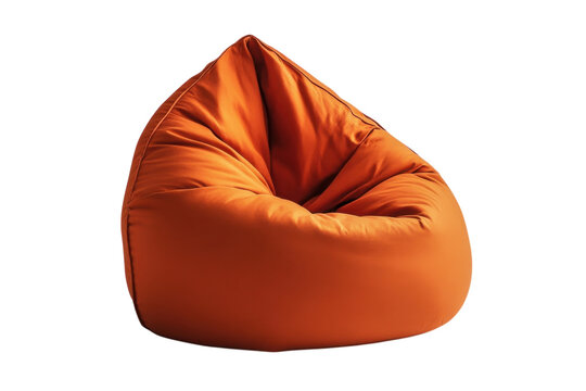 Cozy orange bean bag chair perfect for relaxing in any room of the house or office space