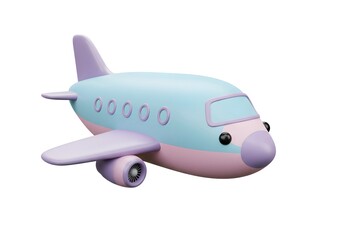 Obraz premium Cute 3D Airplane