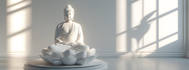 White Buddha statue
