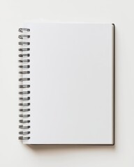 Blank Spiral Notebook on Plain Background for Creative Projects