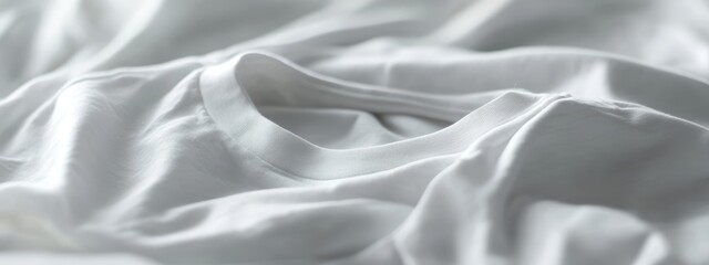 Obraz premium Soft White Fabric Draped Comfortably on a Smooth Surface