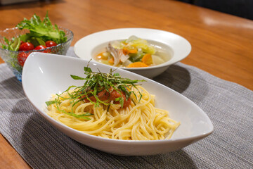 明太子と大葉の和風パスタセット