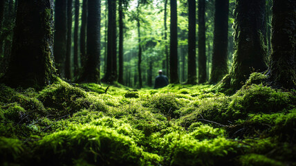 Obraz premium Tranquil and peaceful landscape, great for nature and serenity themes