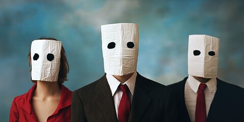 anonymous corporate whistleblower - nondescript person in business suit