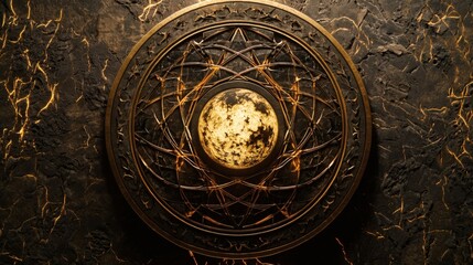 Naklejka premium Spring Equinox Design with Celestial Motifs