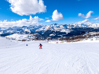 Madonna di Campliglio, ski resort in Dolomites di Brenta, Trentino, Italy