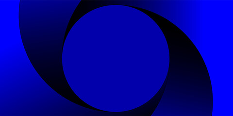Abstract blue glowing geometric lines on dark blue background. Modern shiny blue circle lines pattern. Futuristic technology