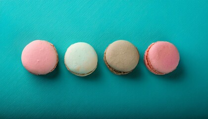Obraz premium colorful macaroons on the table