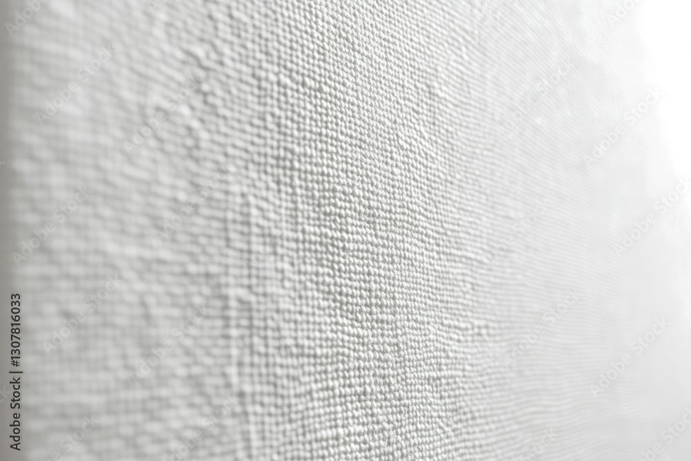 Poster close-up view of a textured white surface, possibly canvas or wallpaper, showing fine details and su
