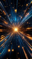 Vibrant bursts of light create a mesmerizing cosmic explosion in deep space