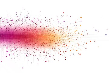 Pixel Burst Data Stream on White