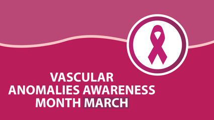 Vascular Anomalies Awareness Month march web banner design illustration 