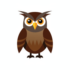 owl on white background