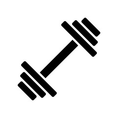 Black And White Icon of a Dumbbell for Fitness and Gym Concepts