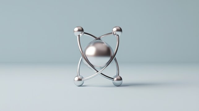 Isolated angstrom symbol render in gigapixel quality science concept 3d visualization minimalist environment