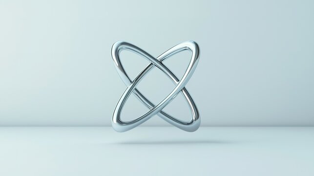 Isolated angstrom symbol render digital art minimalist design white background 3d viewpoint modern concept