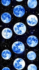 Naklejka premium Celestial spheres in cosmic dance, a dreamy deep space vista concept