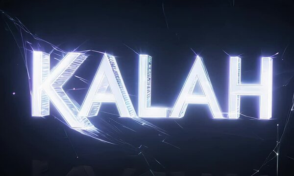 Defeat Kalah Text Animation with Glowing Effect