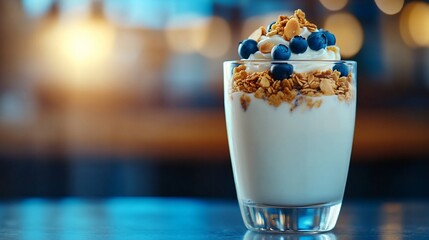 Yogurt Parfait with Granola, Berries, & Whipped Cream