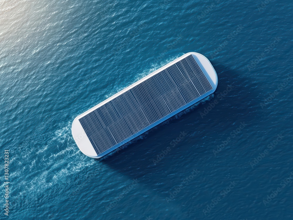 Aufkleber advanced autonomous cargo ship with innovative navigation system in open waters