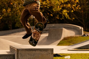 Skateboarder Trick in Sunny Park © Wirestock