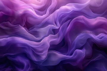 Obraz premium Abstract image of flowing purple and violet sheer fabric, creating a dreamy, ethereal effect.