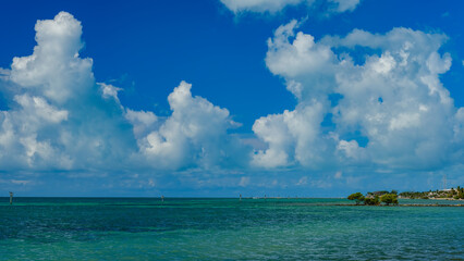 Image of the Key West Coastline and the gorgeous Cumulus clouds found in Florida and the Keys