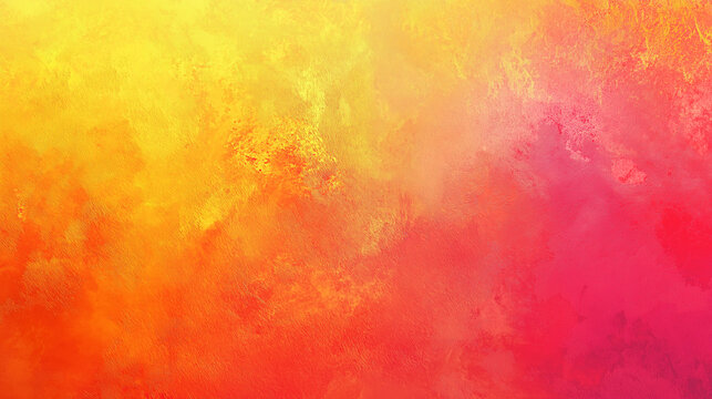 Bright and vibrant abstract background featuring a gradient blend of gold, red, pink, coral, peach, orange, yellow, lime, and green. Grungy, textured, multicolor design.