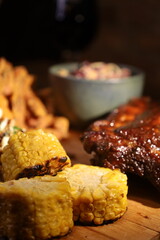 Steak House food in the restaurant