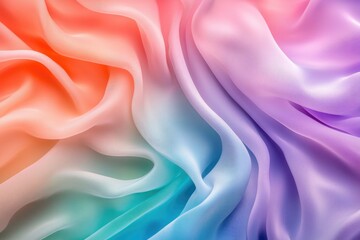 Fototapeta premium Soft pastel ombre fabric, flowing and elegant, showcasing a beautiful gradient of colors.