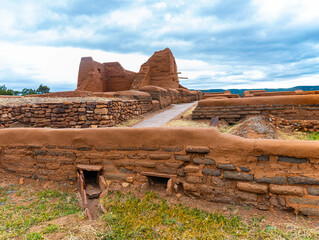 Remains of The Spanish Mission Nuestra Senora de los Angeles de Porciuncula de los Pecos, Pecos...