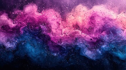 Fototapeta premium Abstract Colorful Smoke Effect, Purple, Pink, and Blue Floating in Dark Space