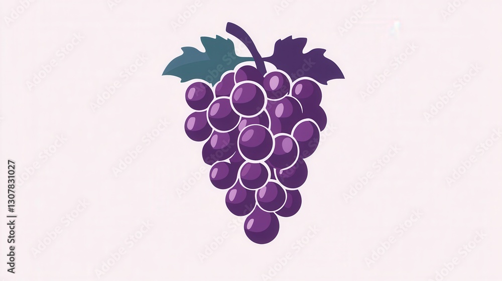 Leinwandbilder abstract design featuring a modern grape bunch logo with soft purple hues showcasing artistic simpli