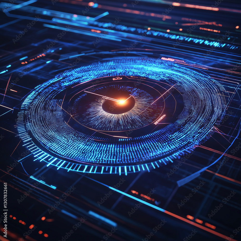 Poster ai cyber security shield: protecting your digital fortress. advanced threat detection, data