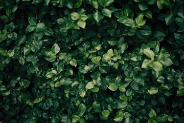 Obraz premium Dense foliage of lush green leaves creates a vibrant natural backdrop.