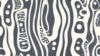 grey and white pattern featuring thick lines and simple organic shapes