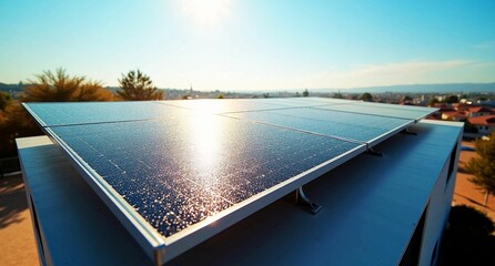 small solar panels on roof 