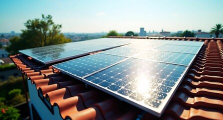 small solar panels on roof 